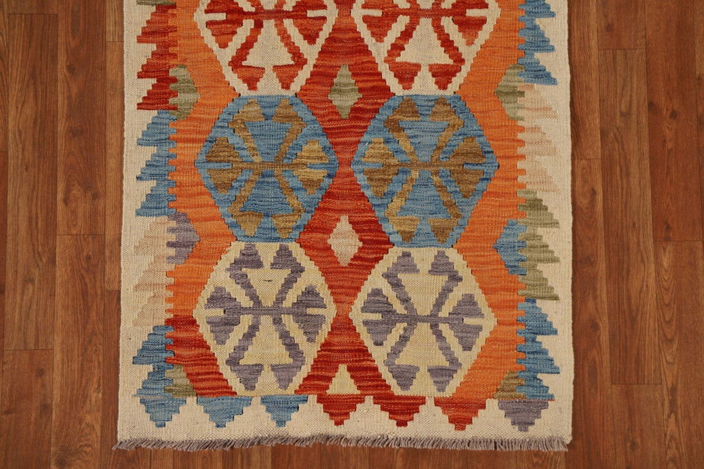 Geometric Kilim Oriental Area Rug 3x4