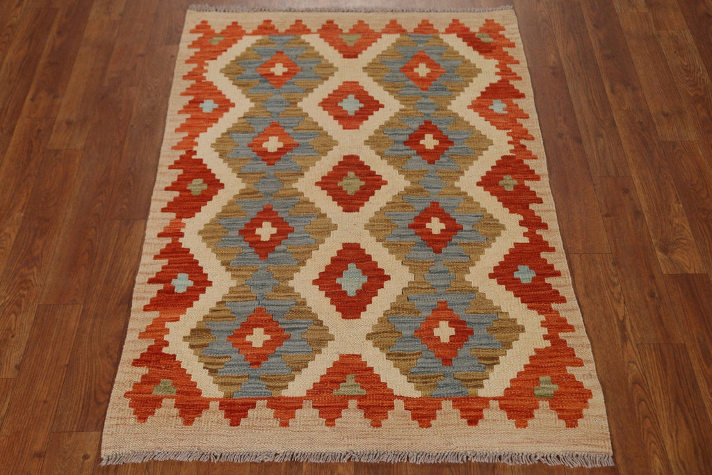 Geometric Kilim Oriental Area Rug 3x4