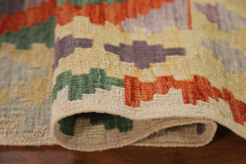 Hand-Woven Wool Kilim Area Rug 3x4