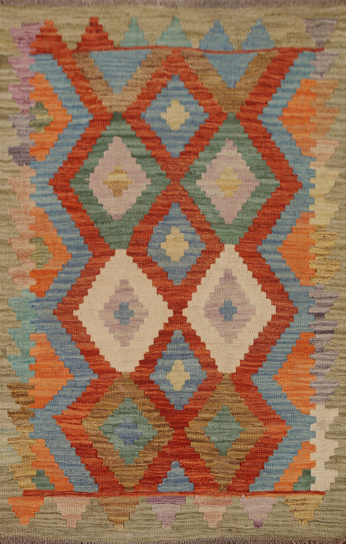 Geometric Kilim Oriental Area Rug 3x4