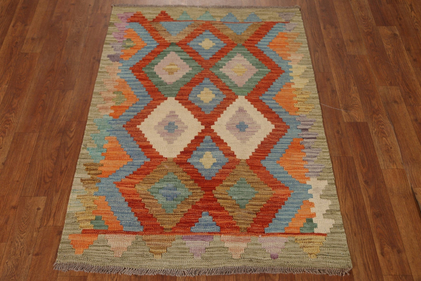 Geometric Kilim Oriental Area Rug 3x4