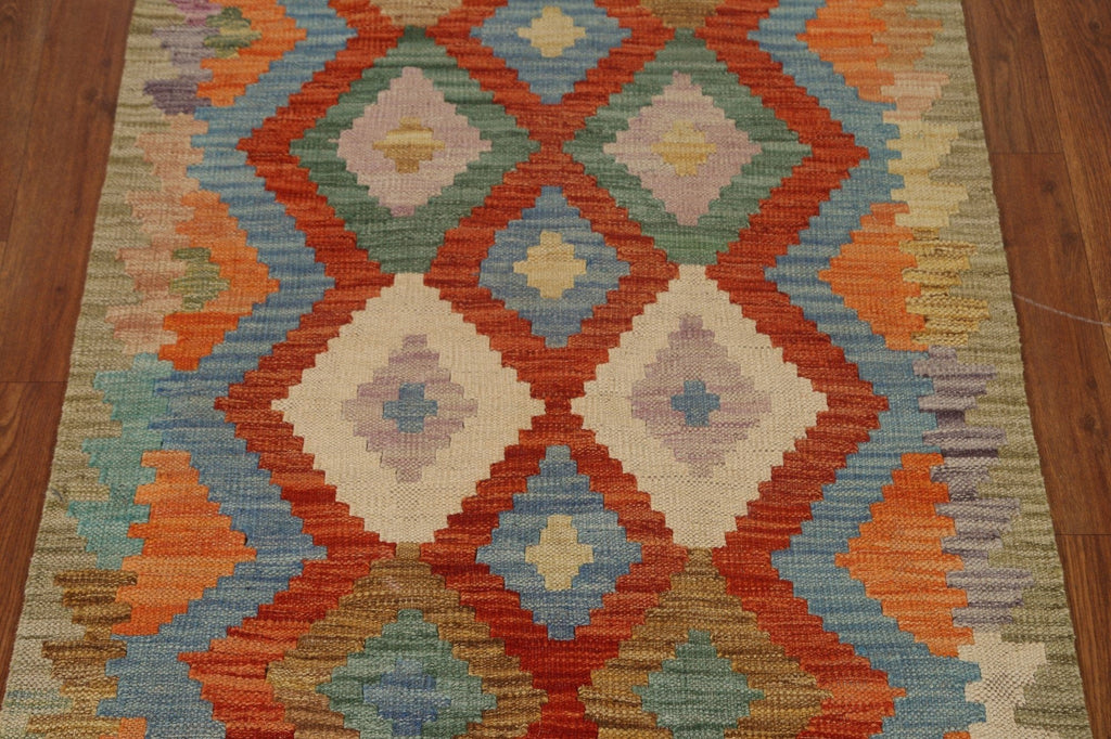 Geometric Kilim Oriental Area Rug 3x4