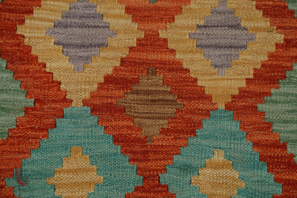 Colorful Geometric Kilim Area Rug 3x4