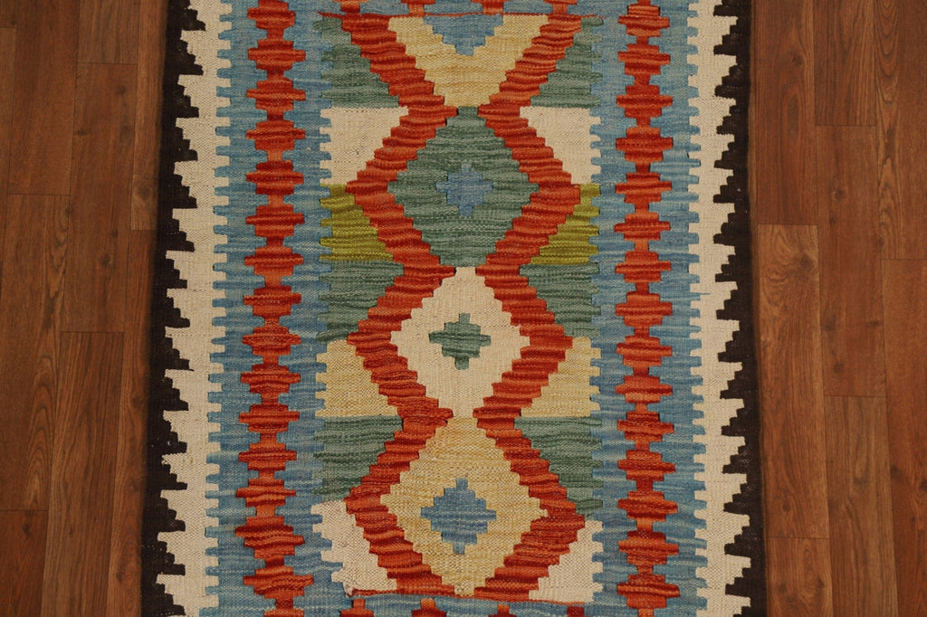 Geometric Kilim Oriental Area Rug 3x4