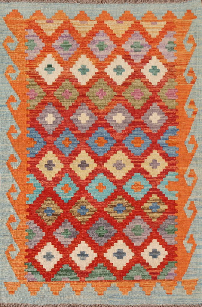 Geometric Kilim Oriental Area Rug 3x4