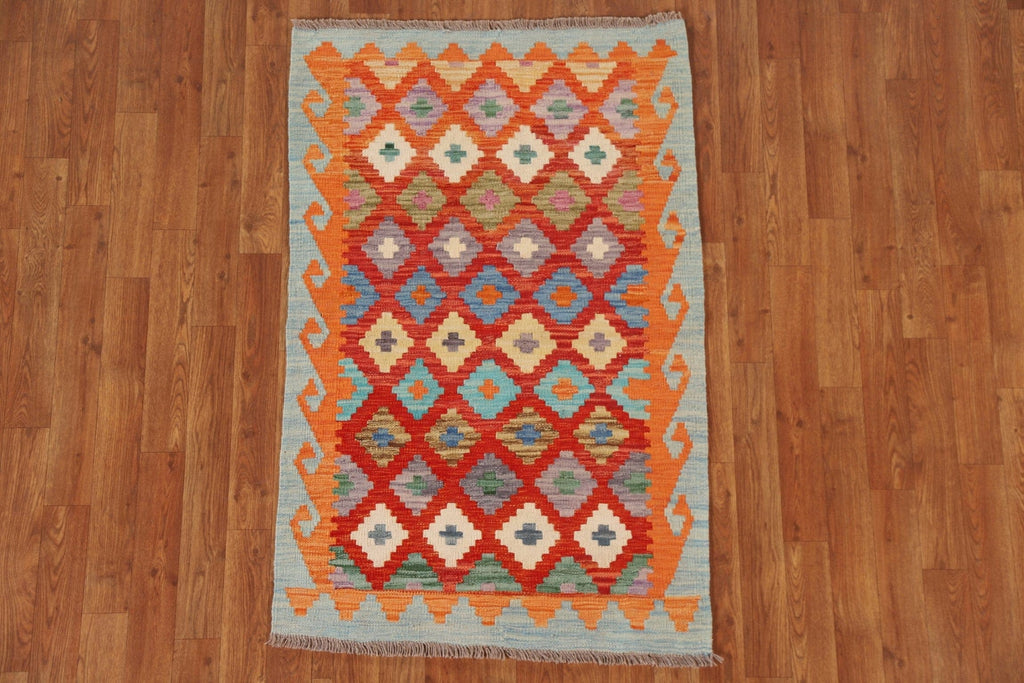 Geometric Kilim Oriental Area Rug 3x4