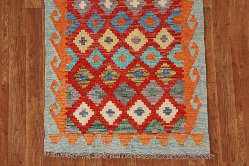 Geometric Kilim Oriental Area Rug 3x4