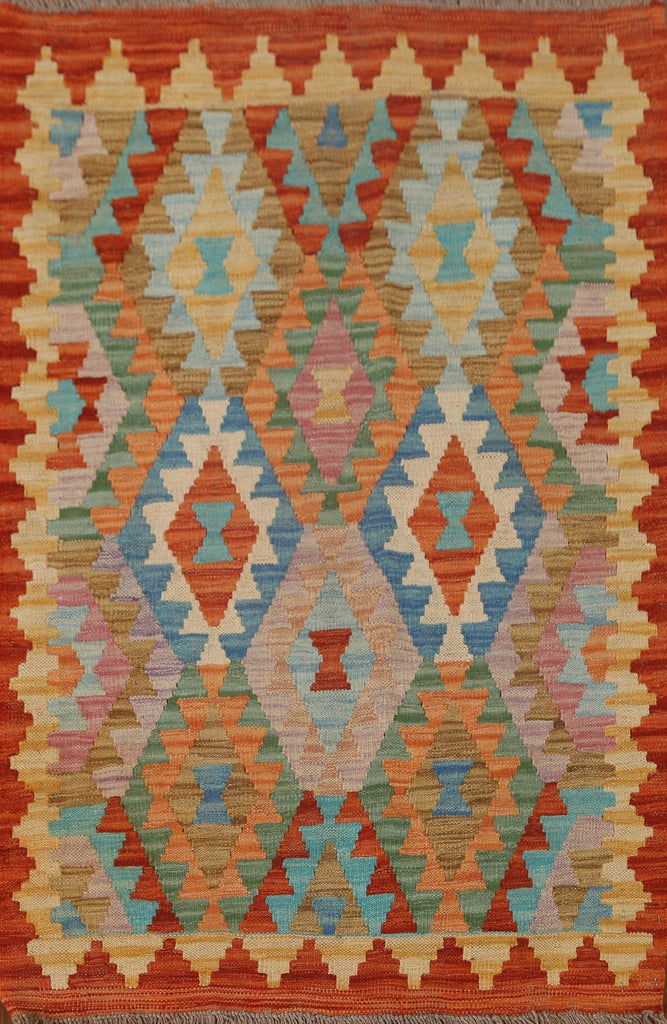 Colorful Kilim Oriental Area Rug 3x4