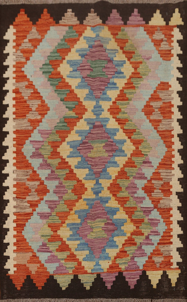 Geometric Kilim Oriental Area Rug 3x4