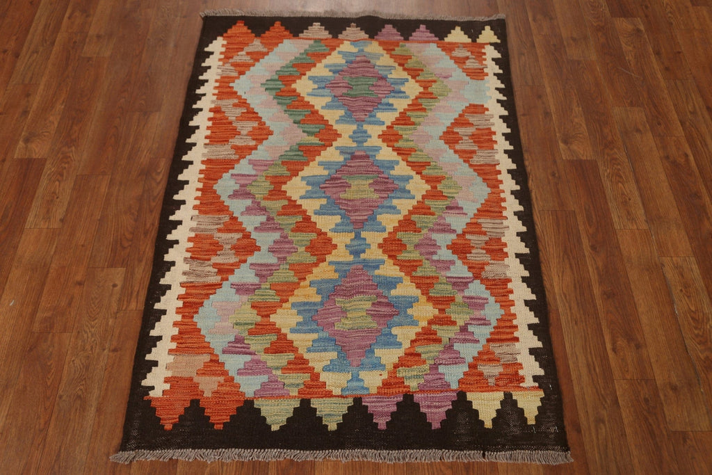 Geometric Kilim Oriental Area Rug 3x4