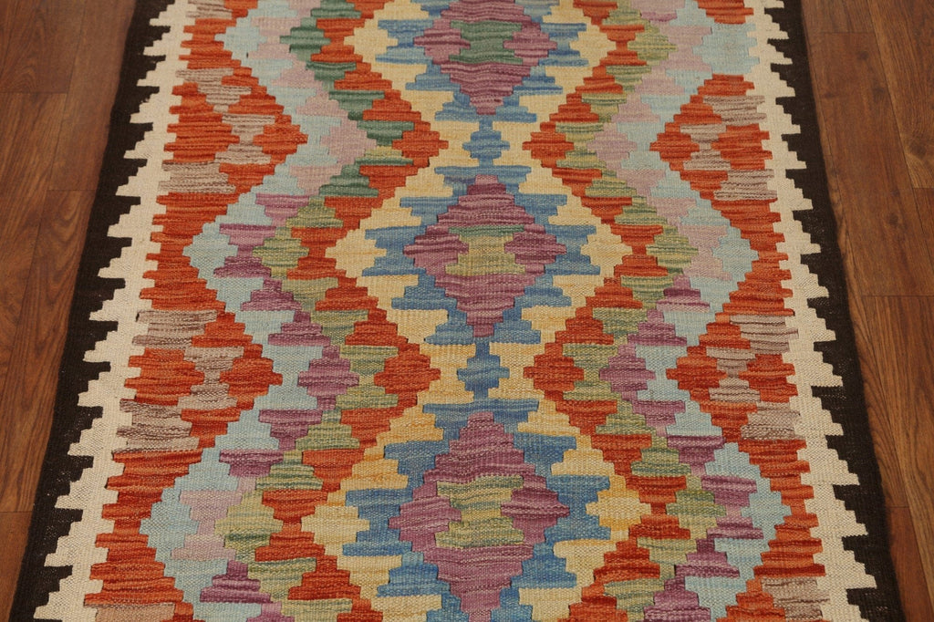 Geometric Kilim Oriental Area Rug 3x4