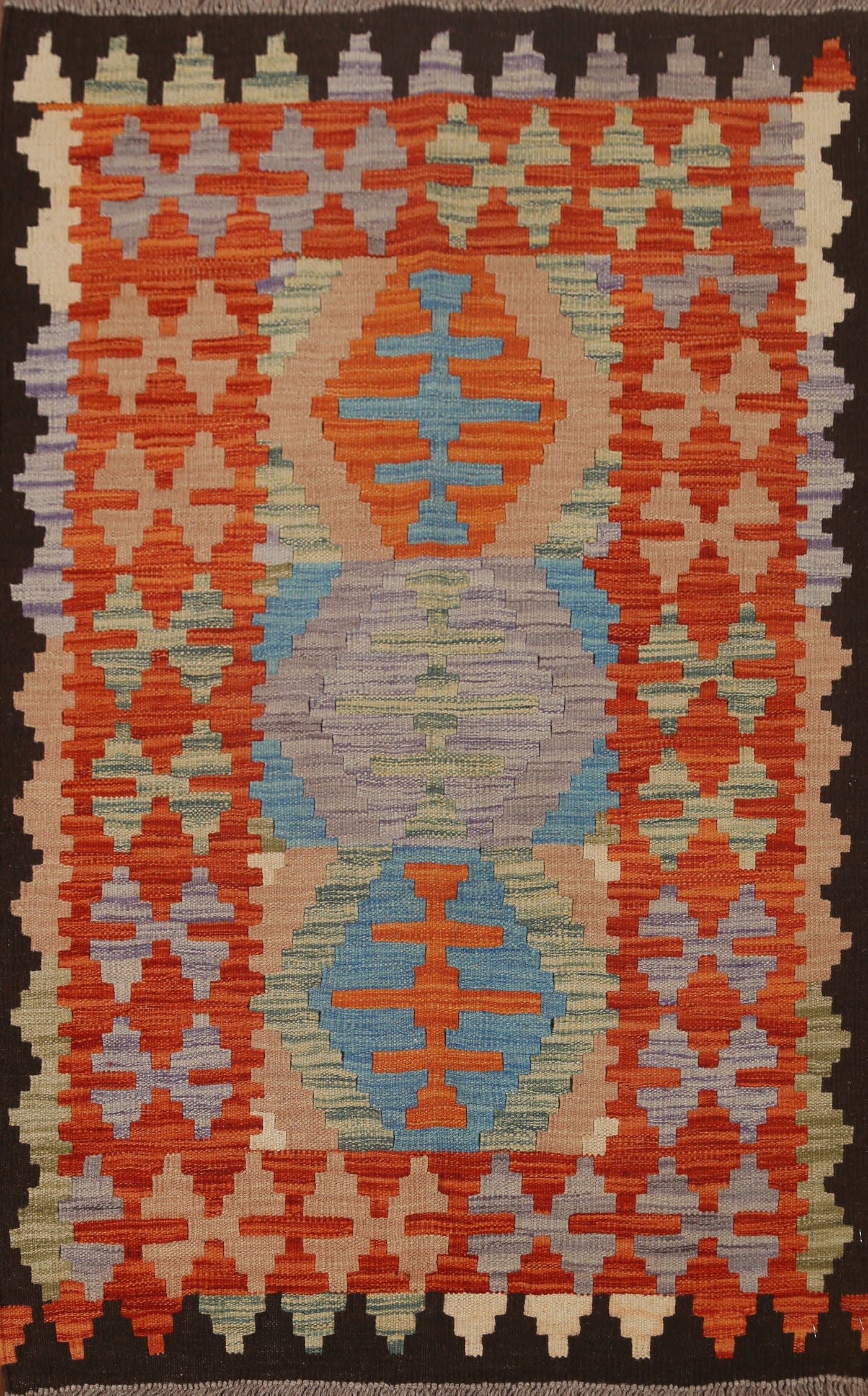 Geometric Kilim Oriental Area Rug 3x4