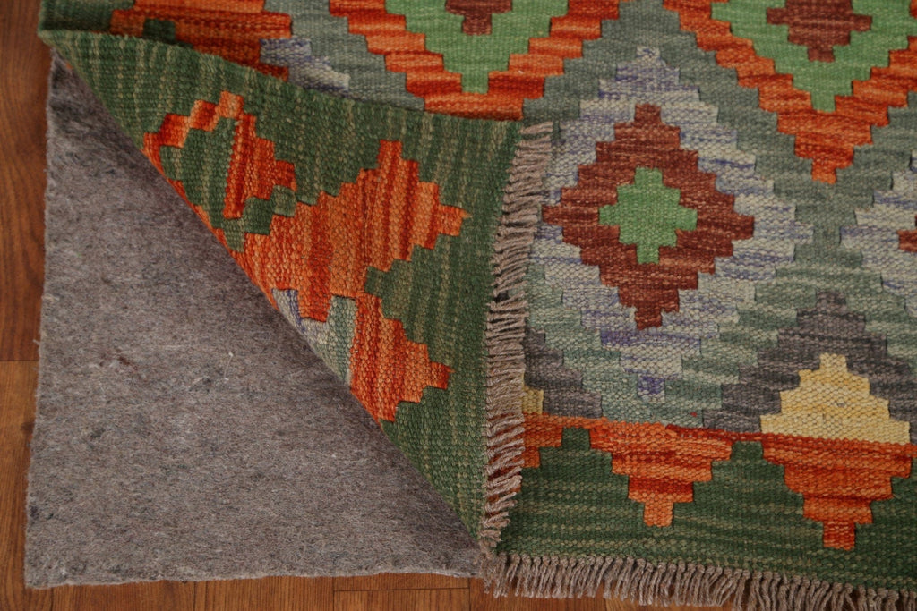 Hand-Woven Wool Kilim Area Rug 3x4