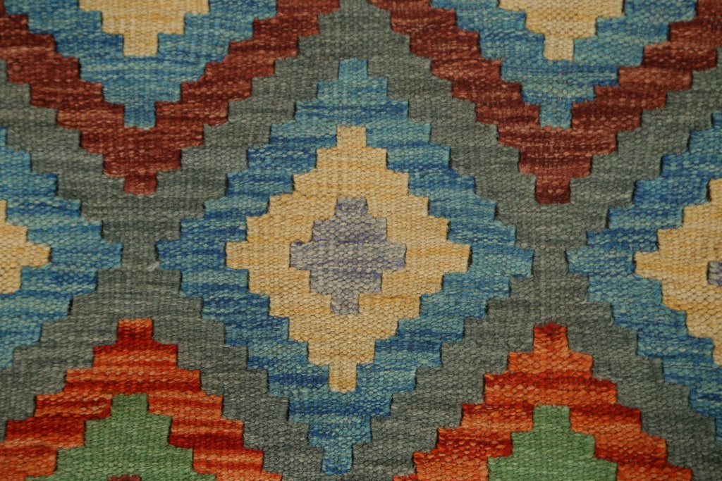 Hand-Woven Wool Kilim Area Rug 3x4