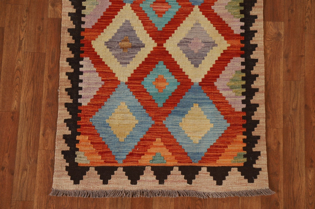 Geometric Kilim Oriental Area Rug 3x4