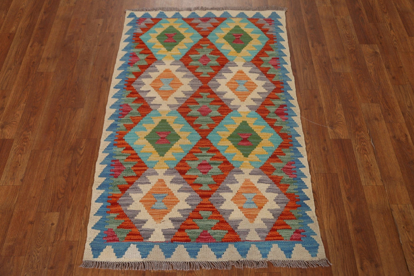 Geometric Kilim Oriental Area Rug 3x4