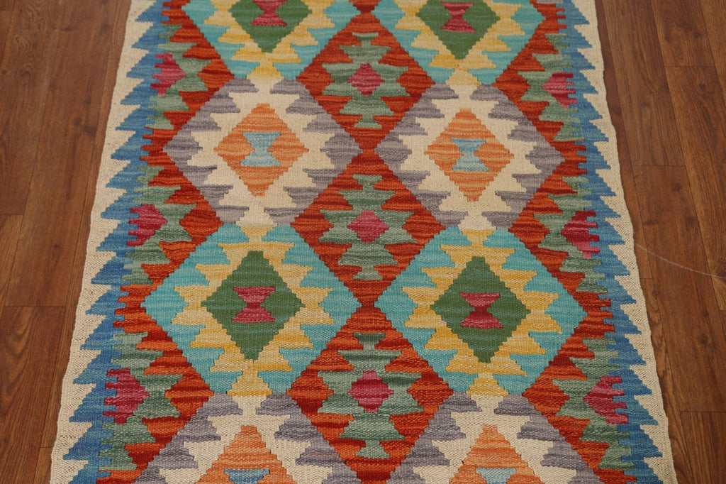 Geometric Kilim Oriental Area Rug 3x4