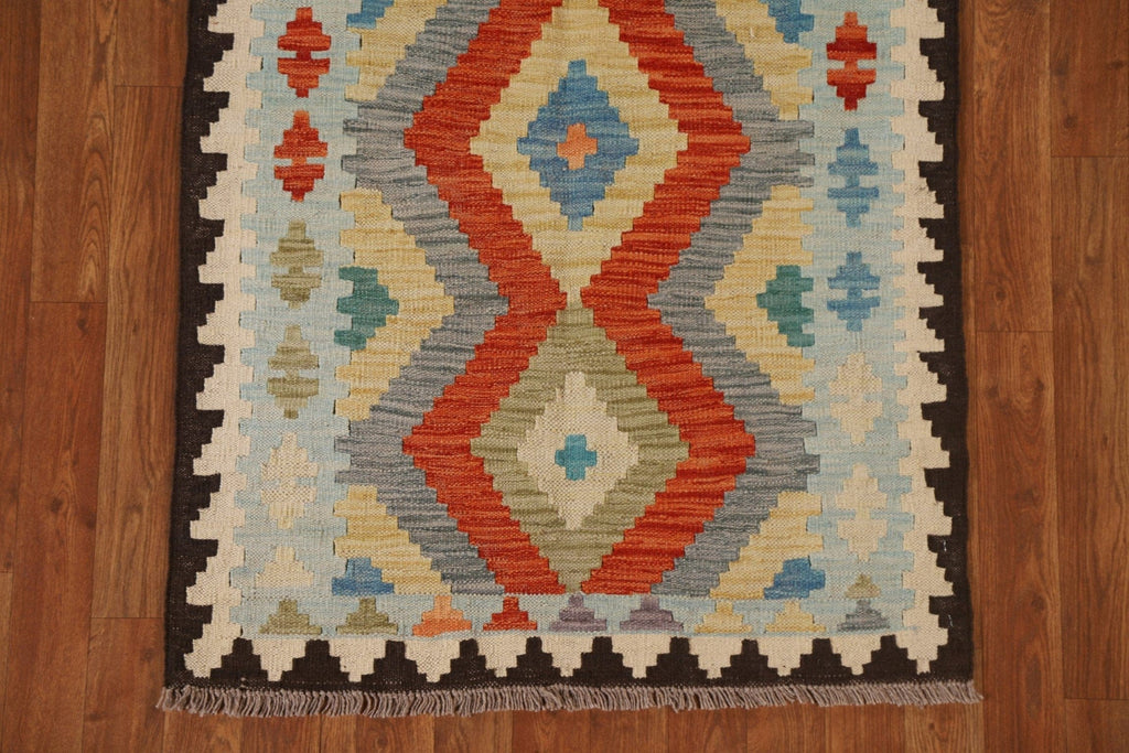 Handmade Kilim Geometric Area Rug 3x4