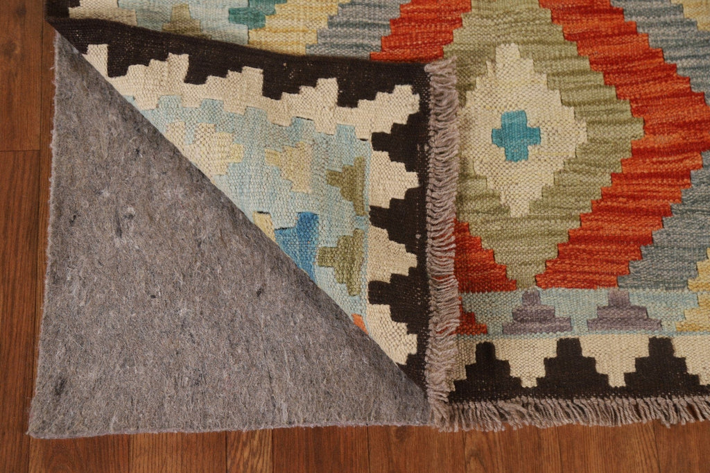 Handmade Kilim Geometric Area Rug 3x4