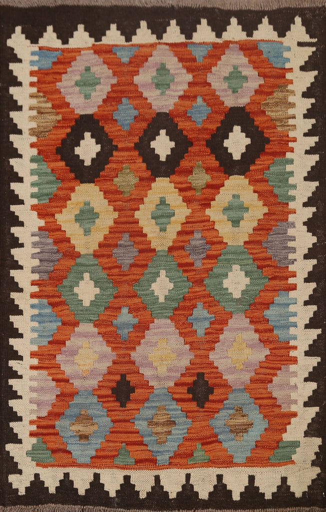 Geometric Kilim Oriental Area Rug 3x4