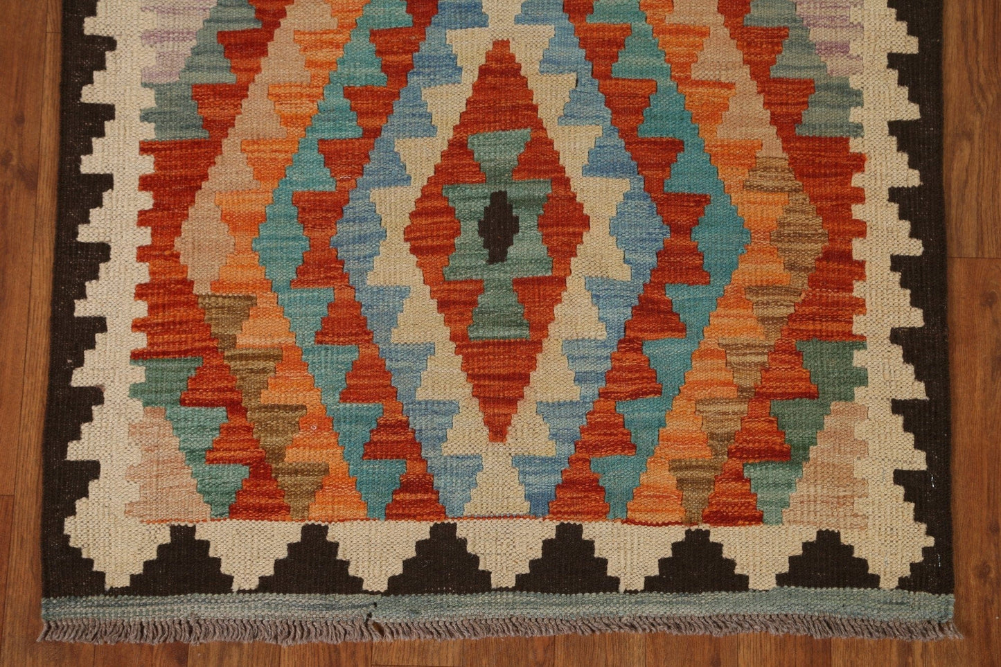 Geometric Kilim Oriental Runner Rug 3x9