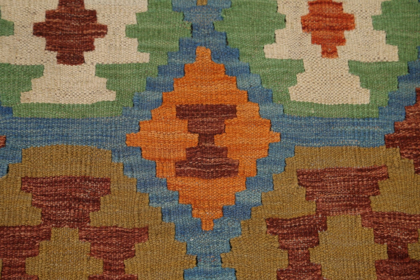 Geometric Kilim Oriental Runner Rug 3x10