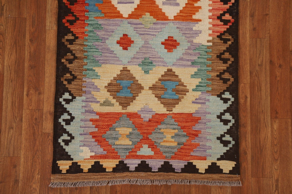 Geometric Kilim Oriental Runner Rug 3x9