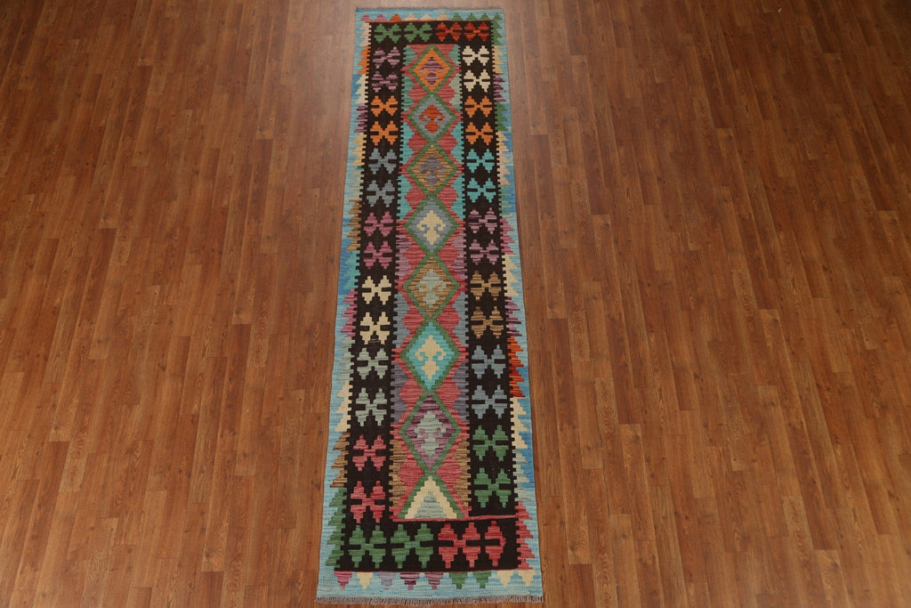 Geometric Kilim Oriental Runner Rug 3x10