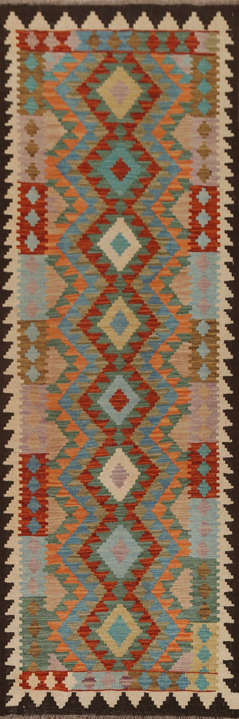 Hand-Woven Kilim Oriental Runner Rug 3x9