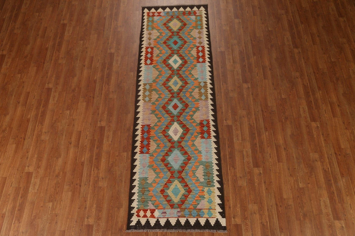 Hand-Woven Kilim Oriental Runner Rug 3x9