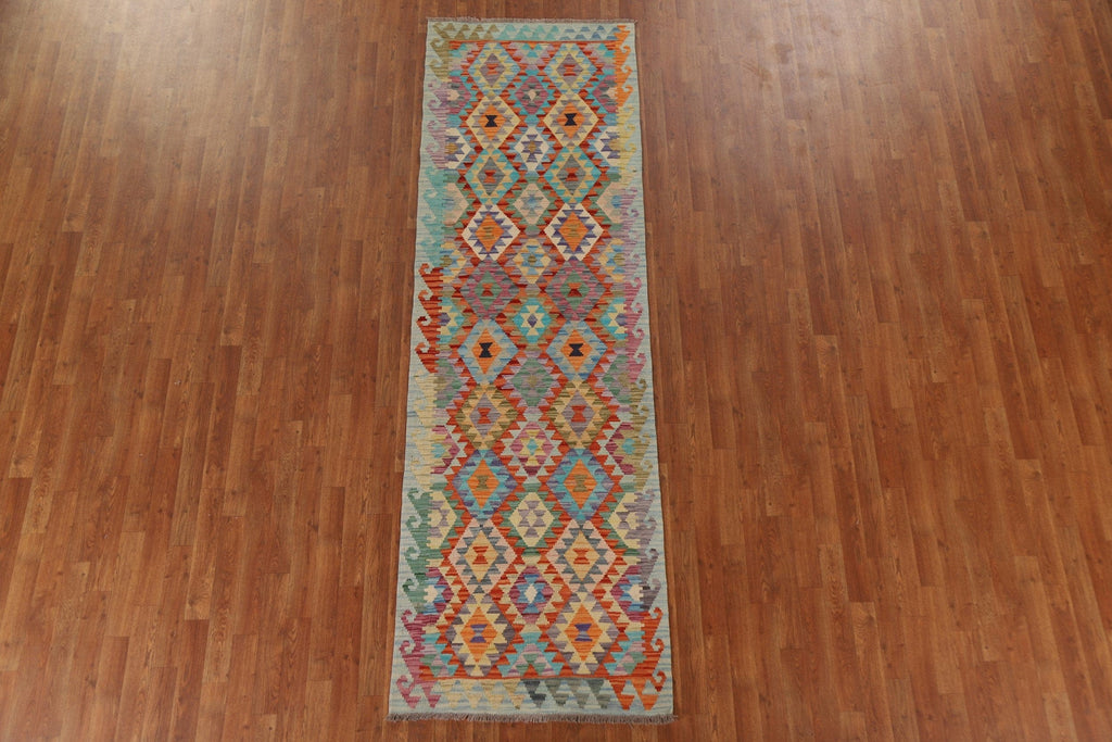 All-Over Kilim Oriental Runner Rug 3x9