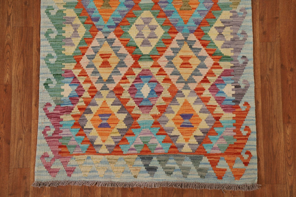 All-Over Kilim Oriental Runner Rug 3x9