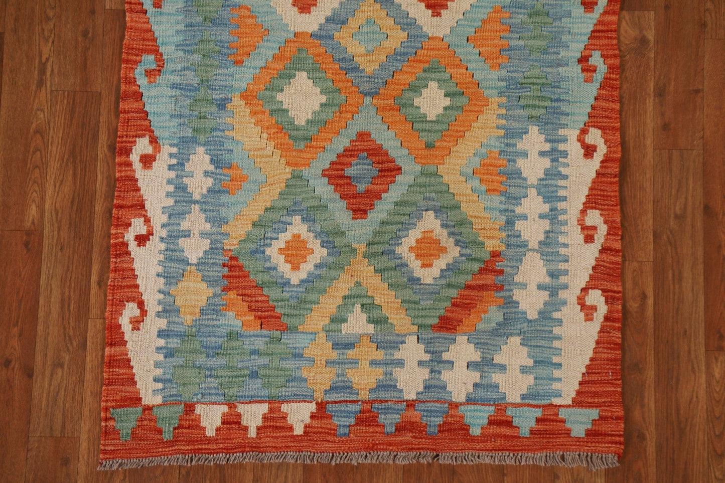 Geometric Kilim Oriental Runner Rug 3x9