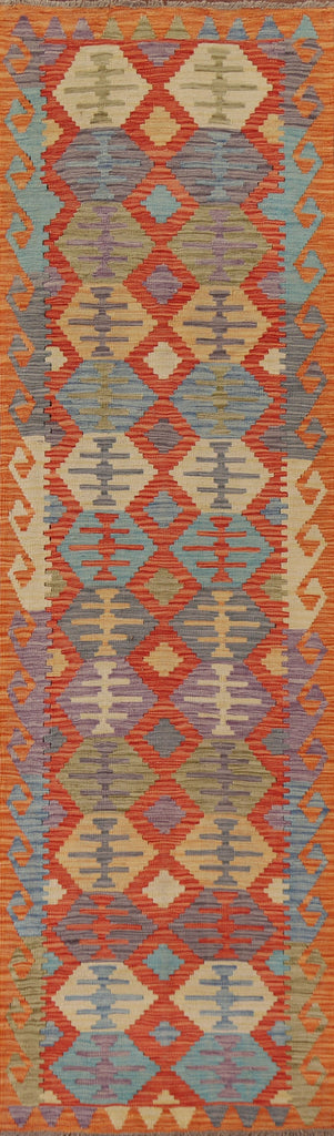 Geometric Kilim Oriental Runner Rug 3x10