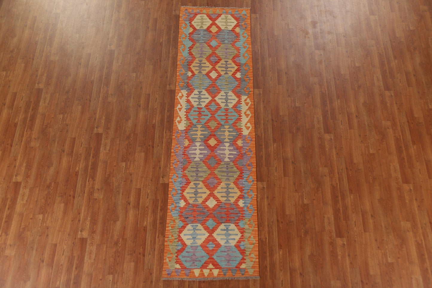 Geometric Kilim Oriental Runner Rug 3x10