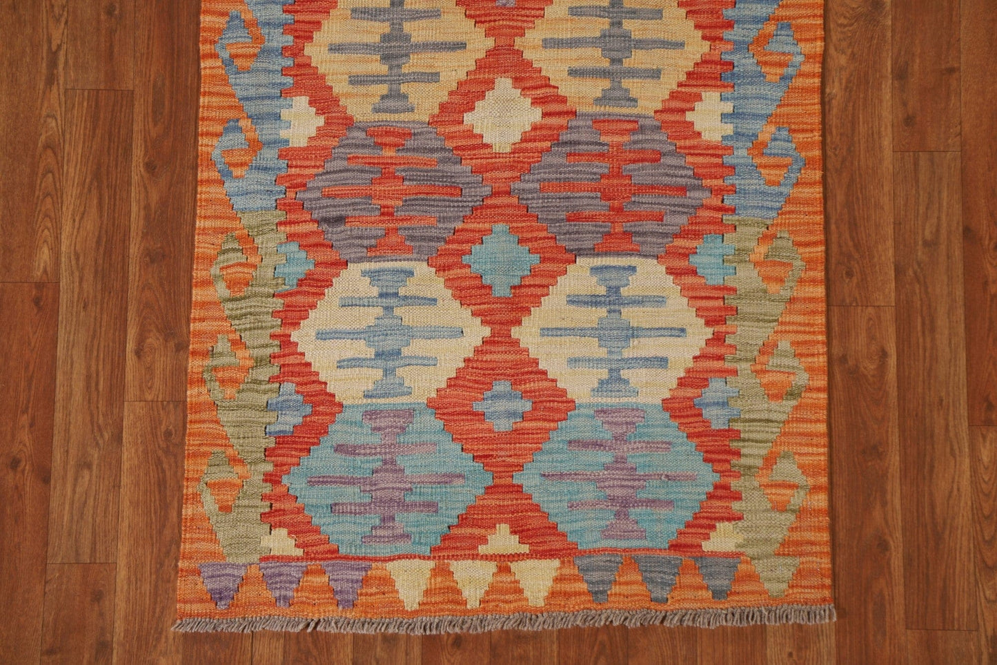 Geometric Kilim Oriental Runner Rug 3x10