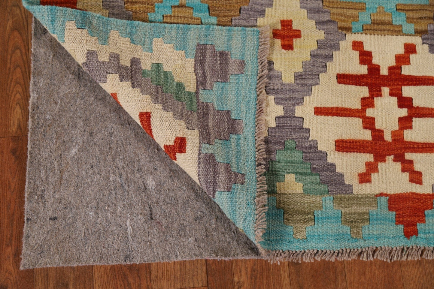 Geometric Kilim Oriental Runner Rug 3x7