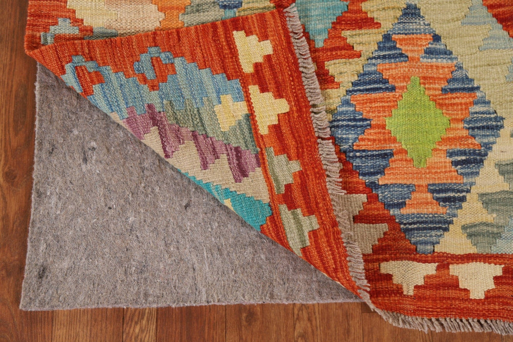 Geometric Kilim Oriental Runner Rug 3x7