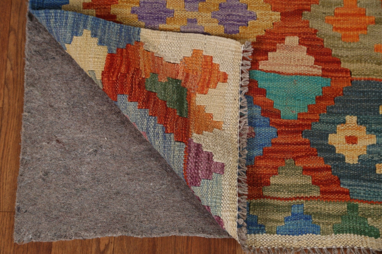 Handmade Kilim Wool Area Rug 3x6