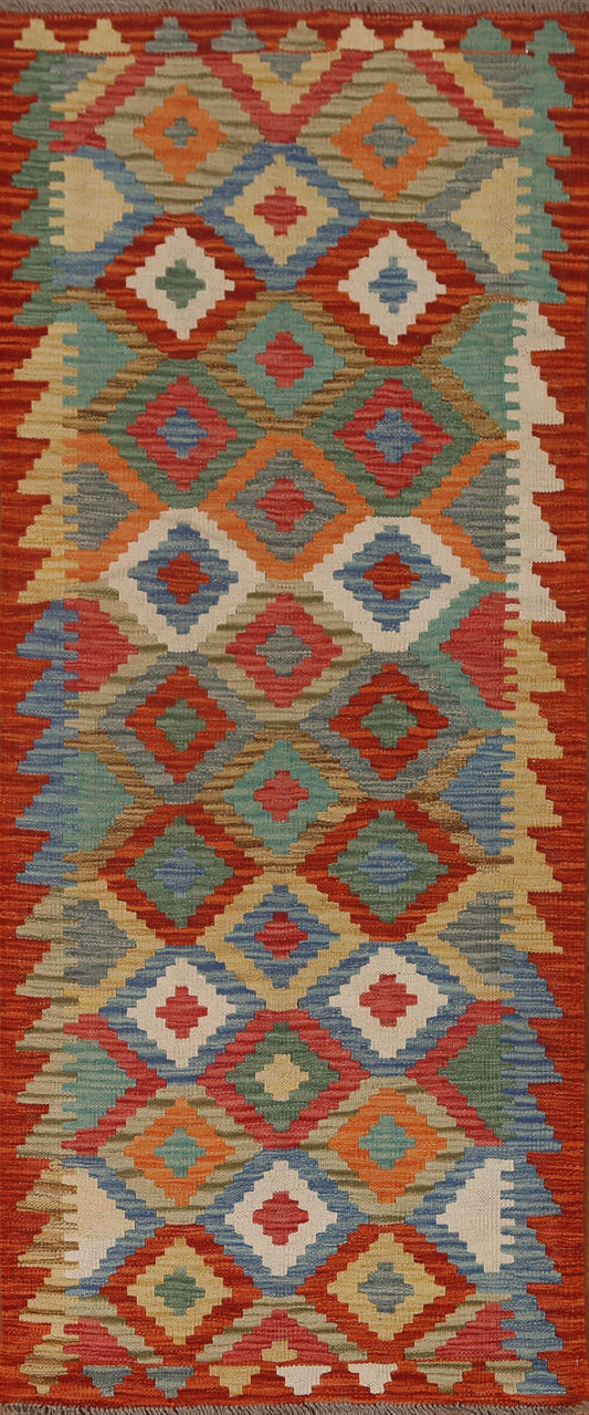 All-Over Kilim Geometric Area Rug 3x6