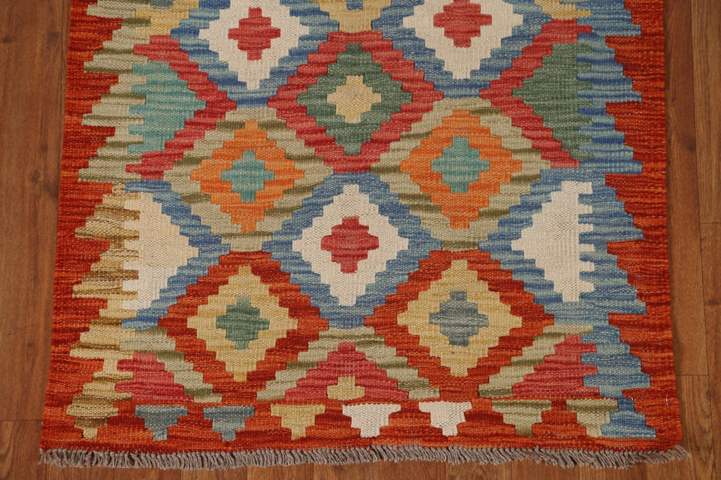 All-Over Kilim Geometric Area Rug 3x6