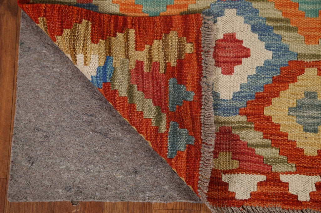 All-Over Kilim Geometric Area Rug 3x6