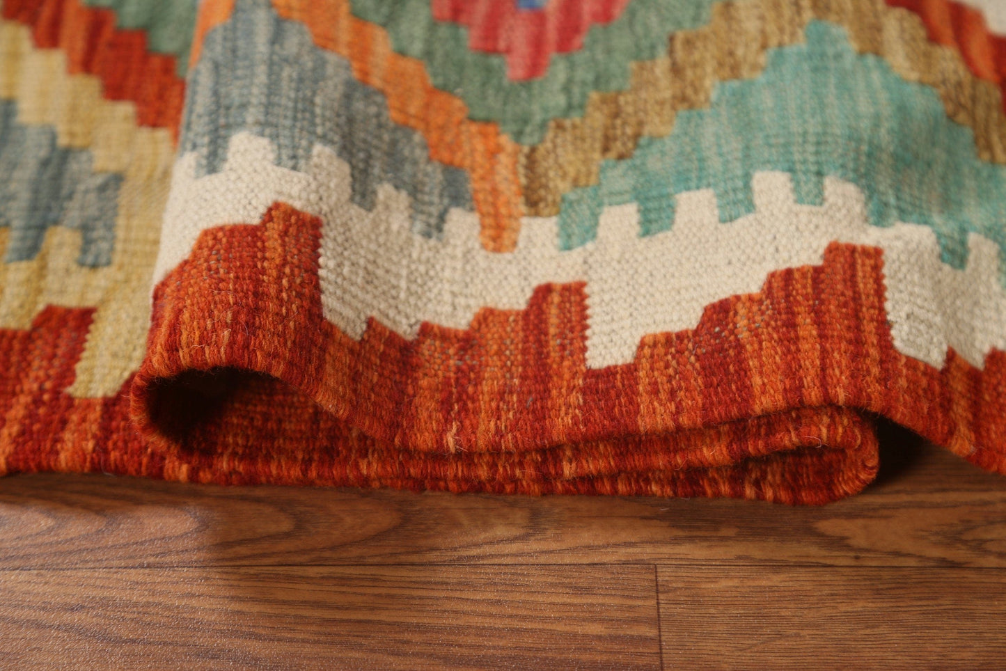 All-Over Kilim Geometric Area Rug 3x6