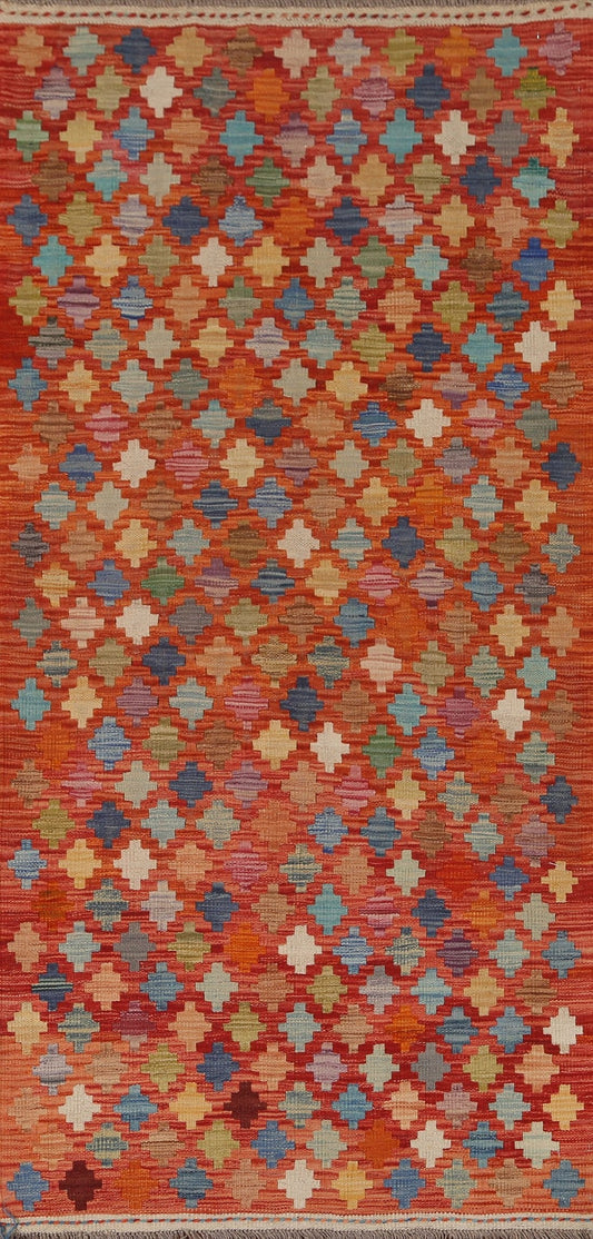 All-Over Geometric Kilim Runner Rug 3x7