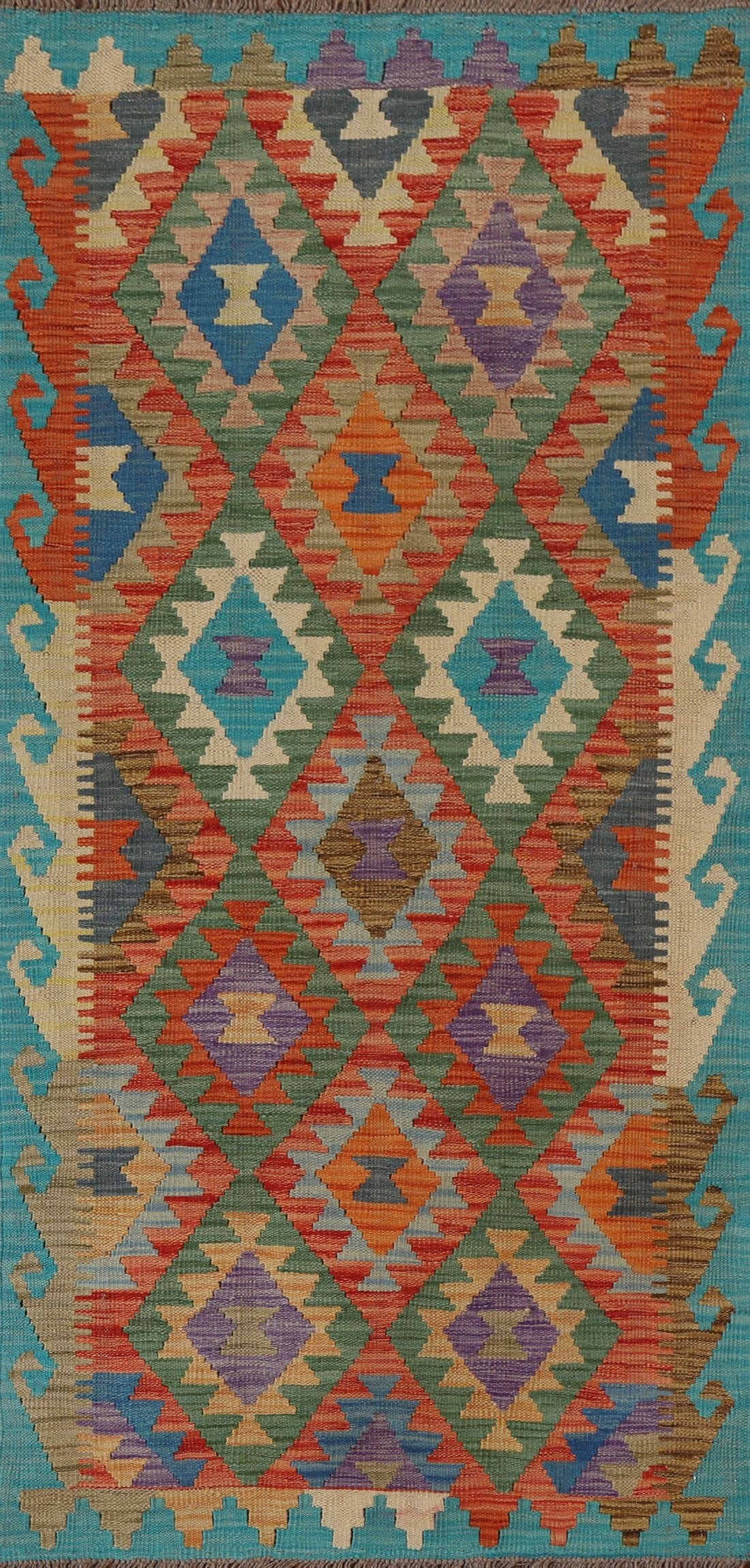 Geometric Kilim Oriental Area Rug 3x6