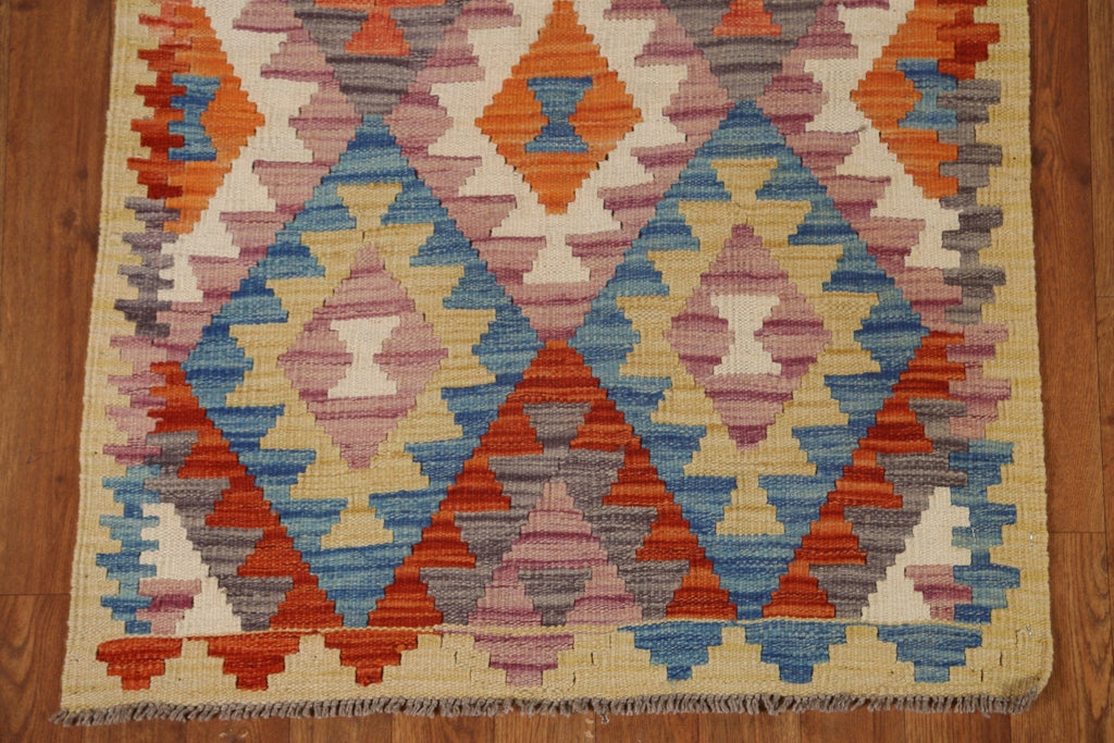 Geometric Kilim Oriental Runner Rug 2x6