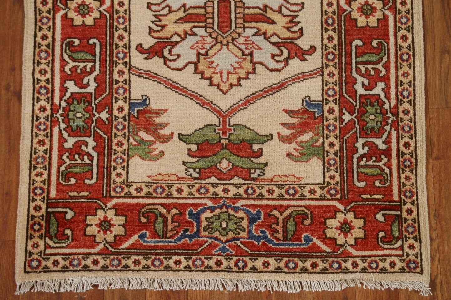 Vegetable Dye Heriz Serapi Oriental Runner Rug 3x8