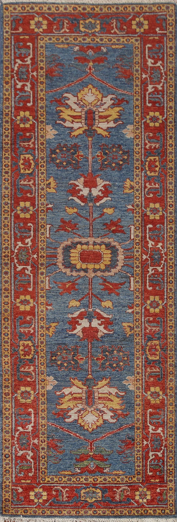 Vegetable Dye Heriz Serapi Oriental Runner Rug 2x8