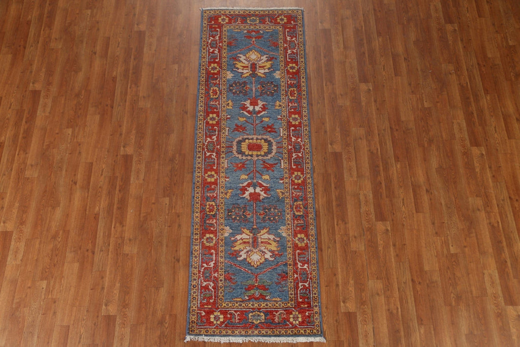 Vegetable Dye Heriz Serapi Oriental Runner Rug 2x8