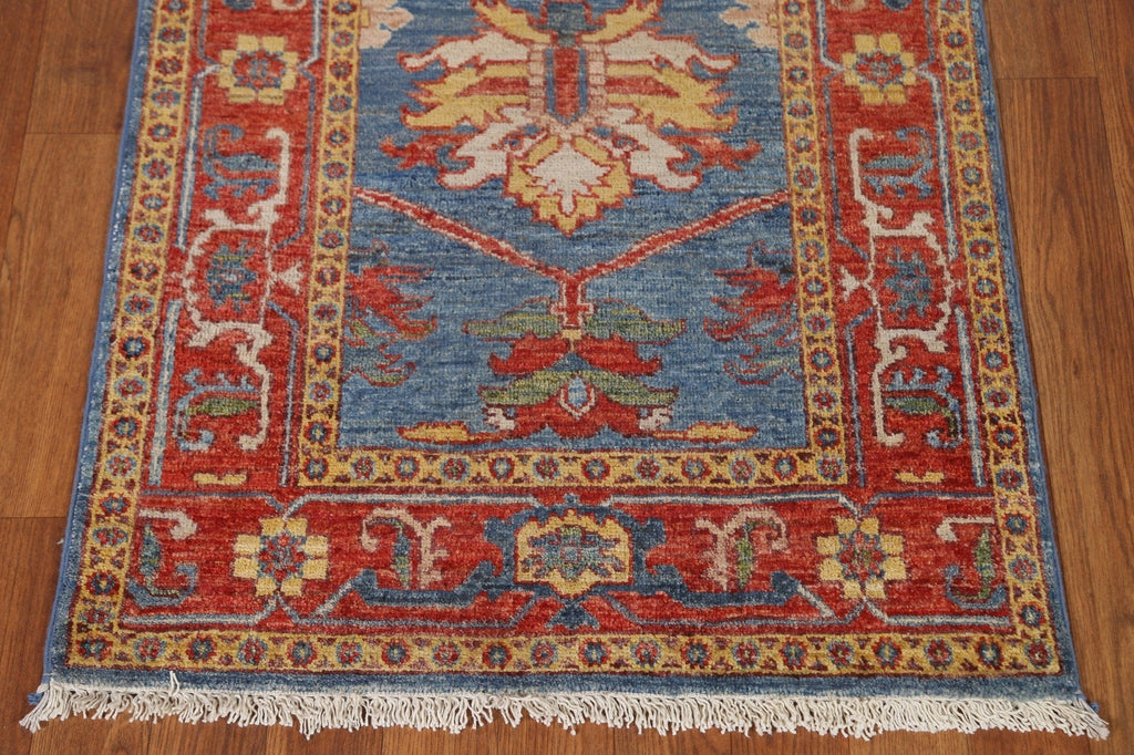 Vegetable Dye Heriz Serapi Oriental Runner Rug 2x8